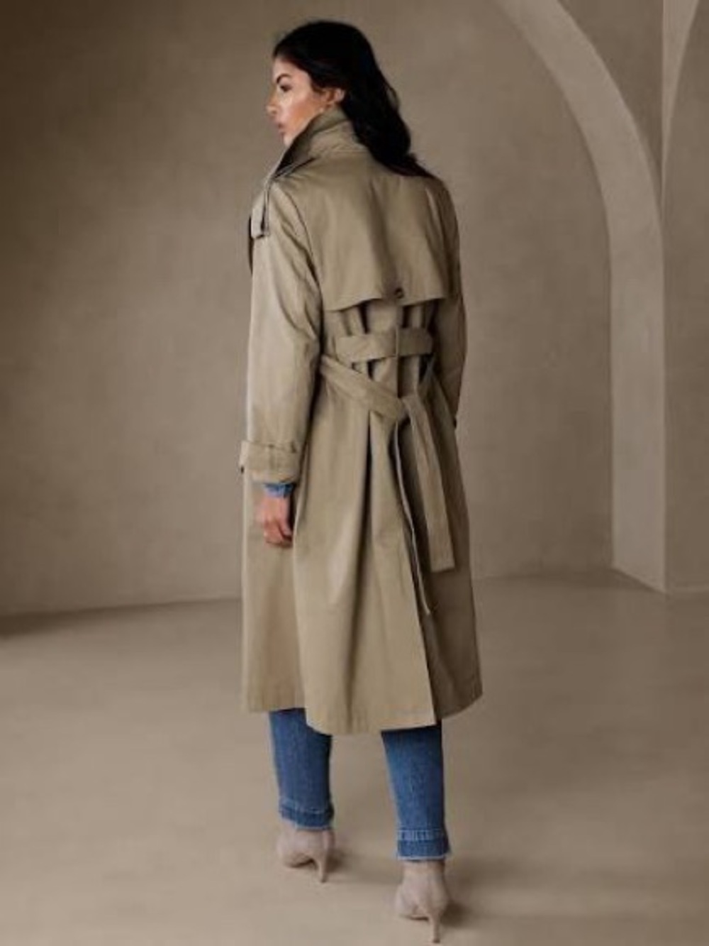 Banana Republic | NWT Classic Twill Trench in Khaki | Small Petite
